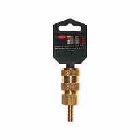 Быстроразъем RF-BSE1-3SH пневматический с клапаном "елочка" 8мм (в пластиковом держателе) ROCK FORCE